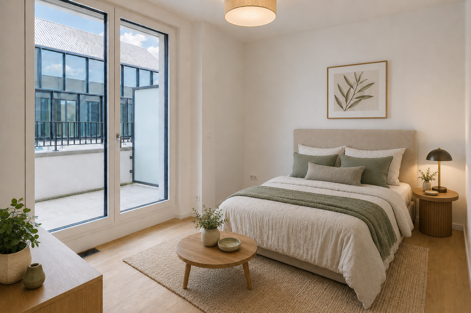 Apartment Schlafbereich mit Terrassenzugang